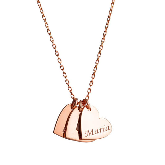 Personalized Name Heart Necklace, 925 Sterling Silver