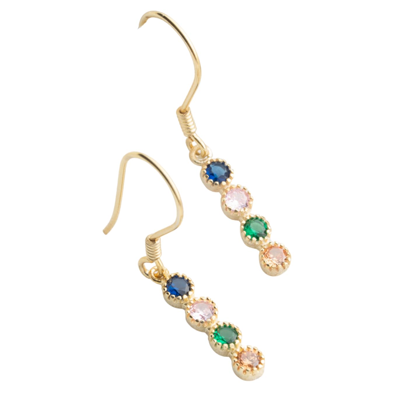 Personalized Birthstone Earrings for Women, 925 Sterling Silver