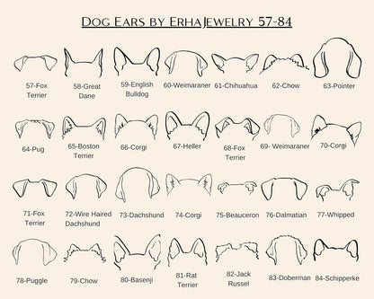 Personalized Dog Ears And Name Necklace, 925 Sterling Silver