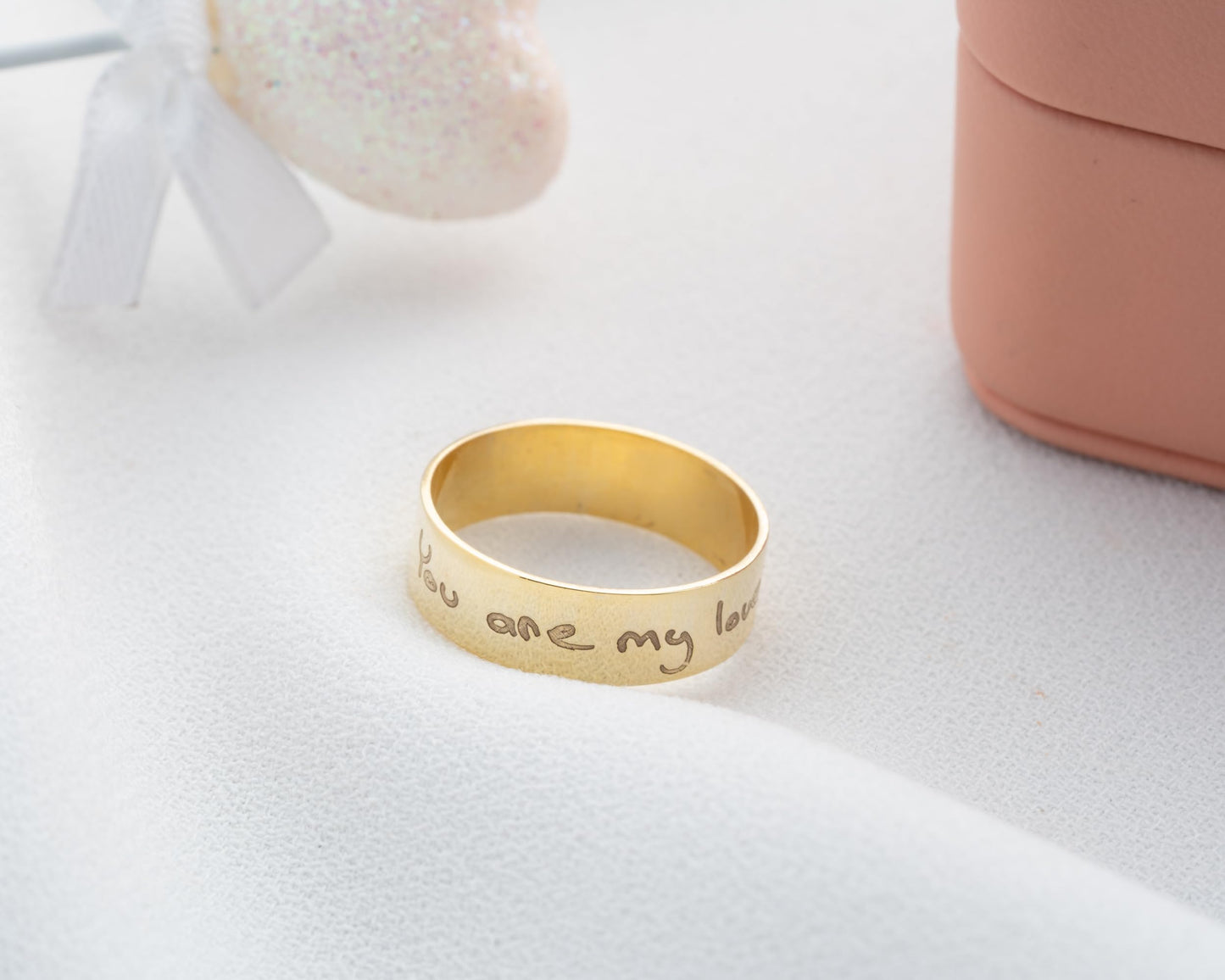 Personalized Ring with Love Message for Women, 925 Sterling Silver