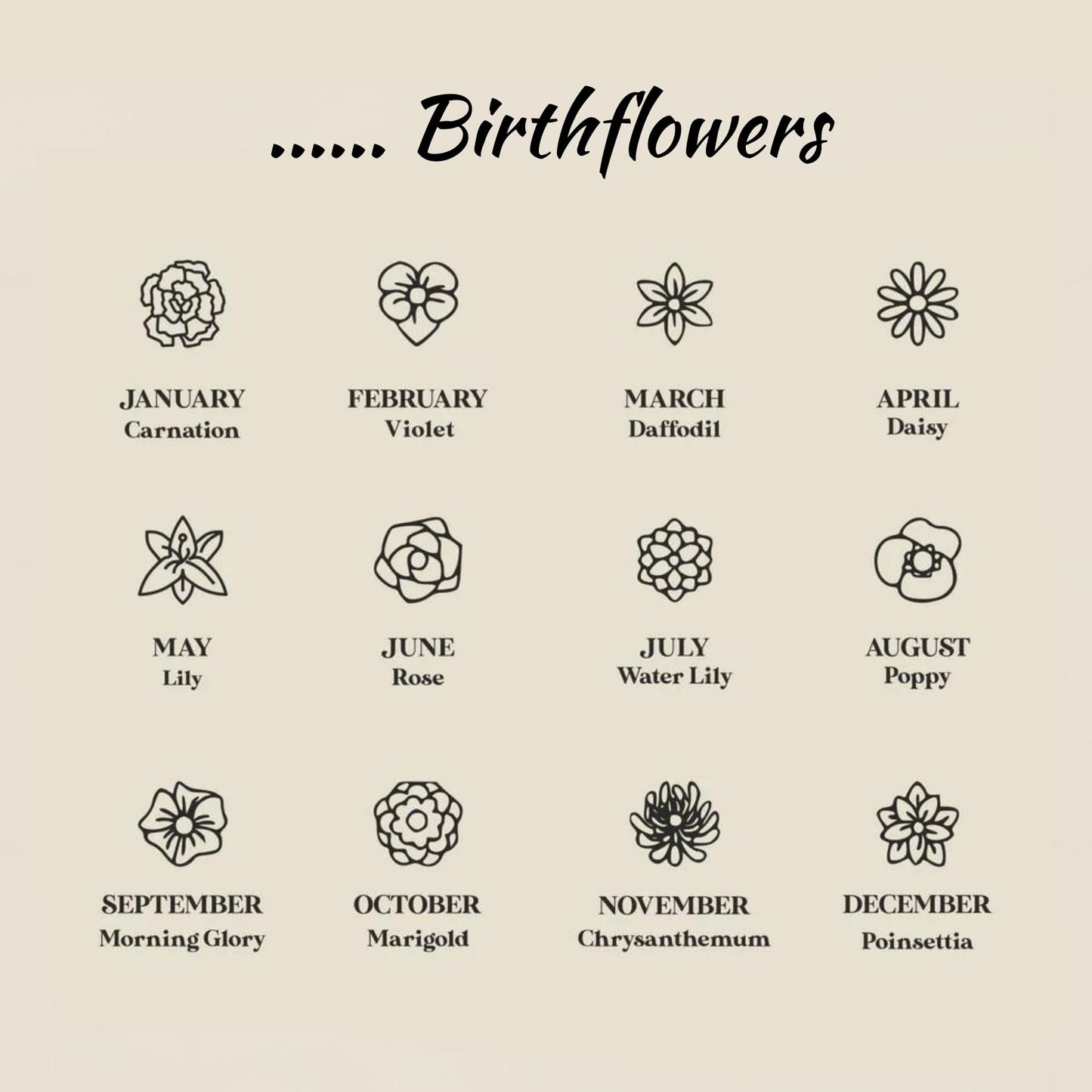 Personalized Flower and Initial Bracelet with Birthstone for Women, 925 Sterling Silver