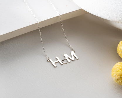 Personalized Initial Necklace for Women, 925 Sterling Silver