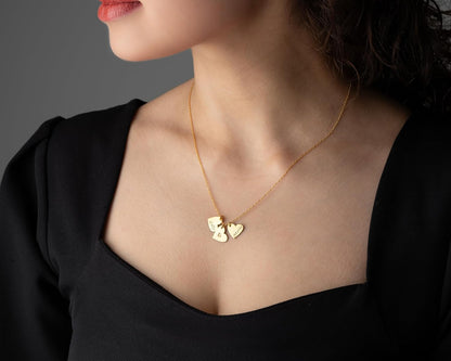 Personalized Name Heart Necklace, 925 Sterling Silver