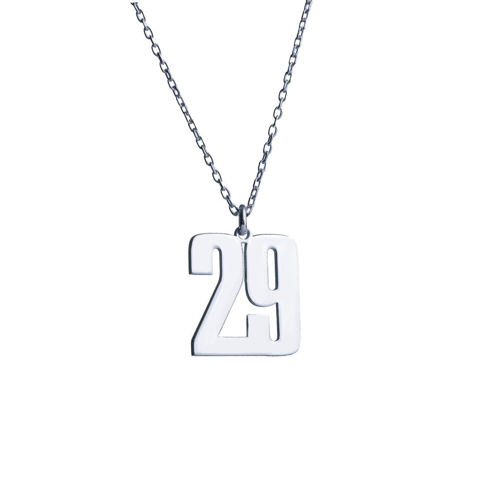 Personalized Number Necklace for Women, 925 Sterling Silver