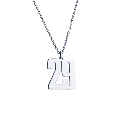 Personalized Number Necklace for Women, 925 Sterling Silver