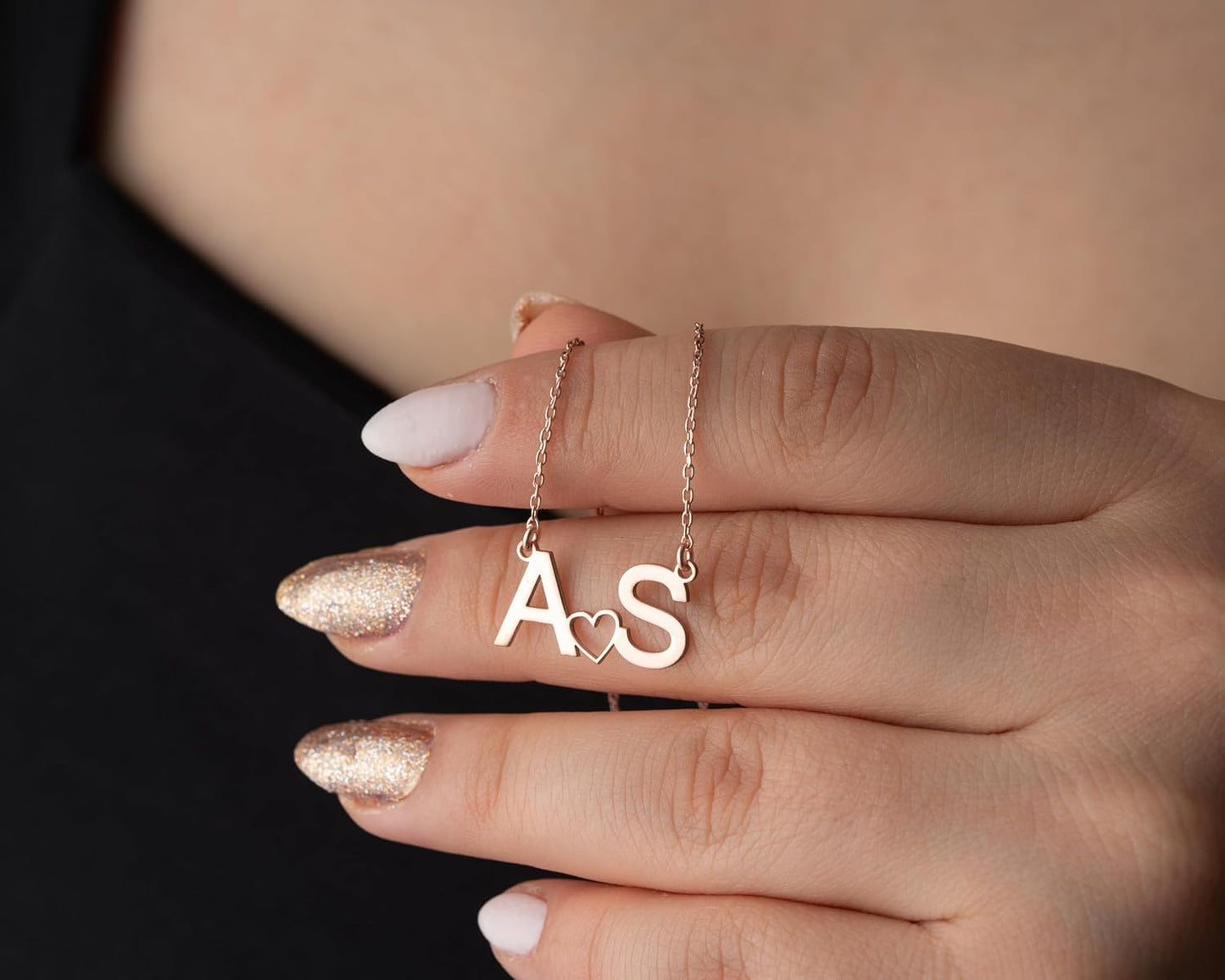 Personalized Initial Necklace for Women, 925 Sterling Silver