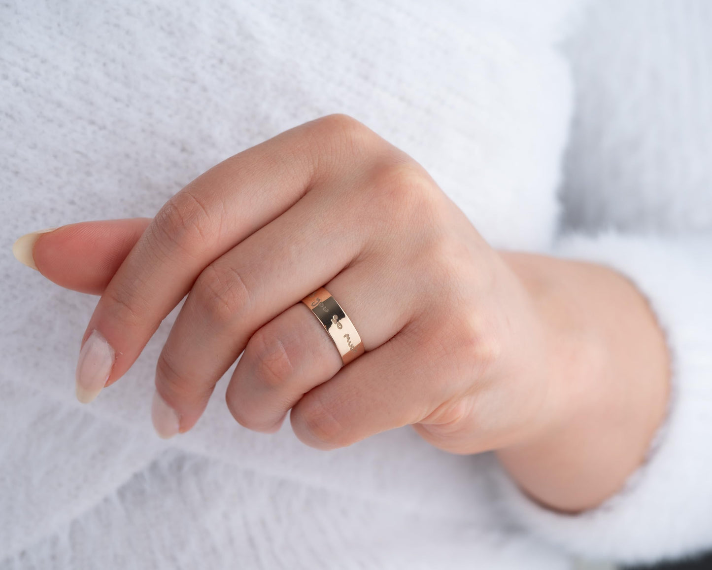 Personalized Ring with Love Message for Women, 925 Sterling Silver