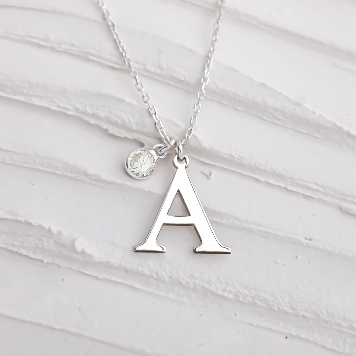 Kadınlar İçin Kişiselleştirilmiş İlk Doğum Taşı Kolyesi, 925 Ayar Gümüş