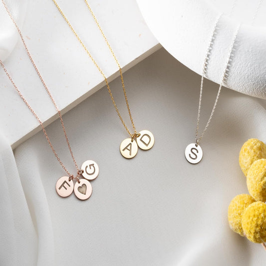 Initial Necklaces for Women, 925 Sterling Silver