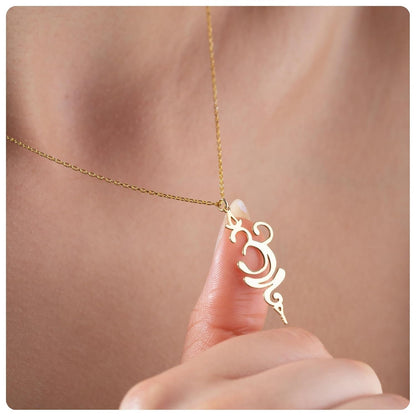 Spiritual Yoga Breathe Necklace, 925 Sterling Silver