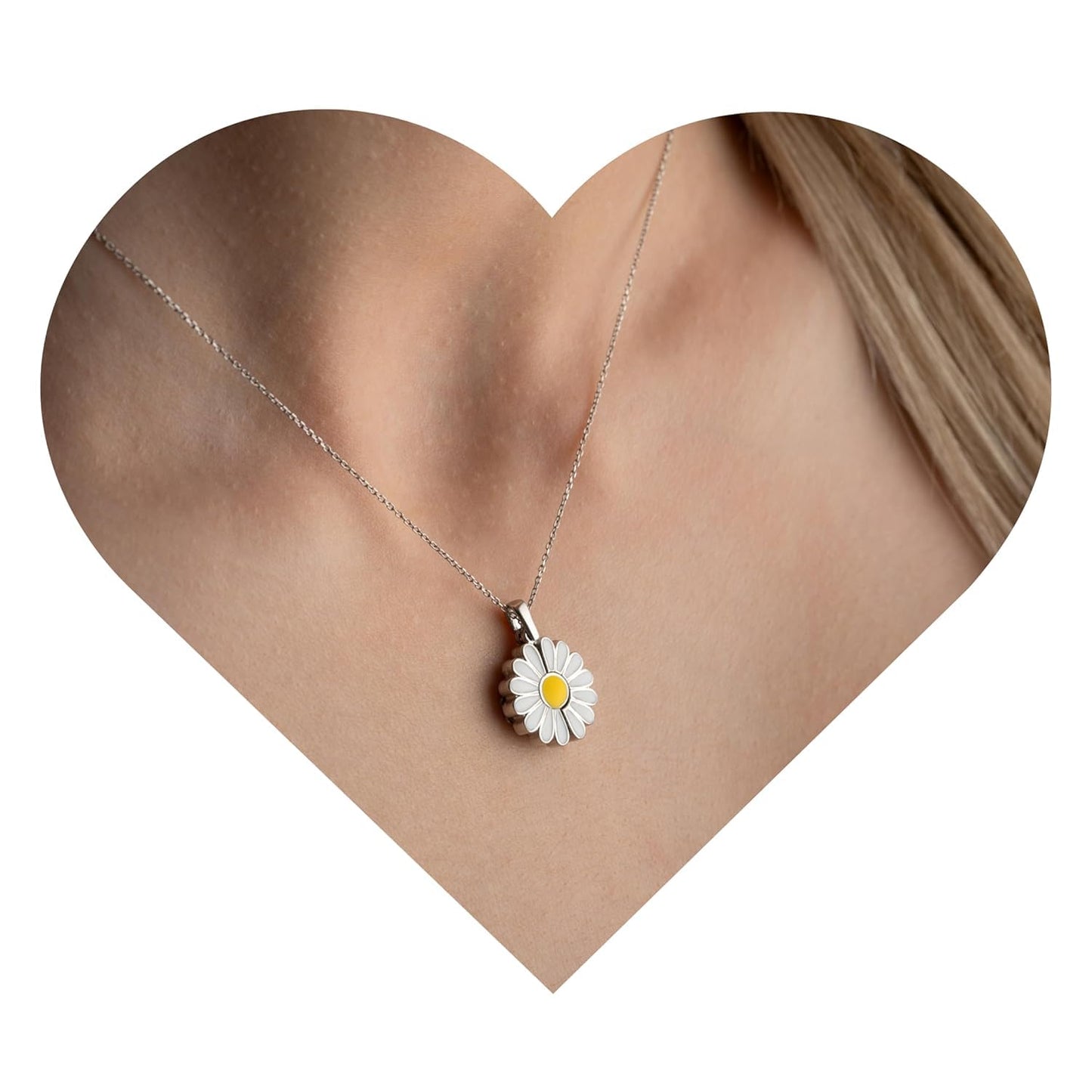 Personalized Daisy Necklace Personalized Hidden Name Pendant, 925 Sterling Silver