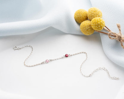 Personalized Bracelet for Women with Birthstone, 925 Sterling Silver