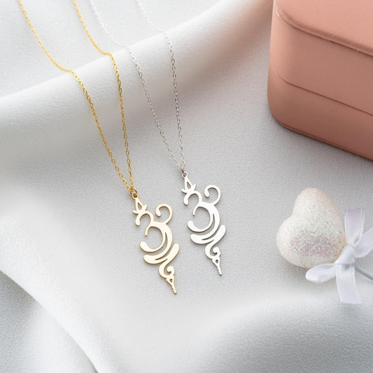 Spiritual Yoga Breathe Necklace, 925 Sterling Silver