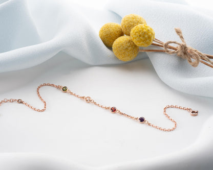 Personalized Bracelet for Women with Birthstone, 925 Sterling Silver