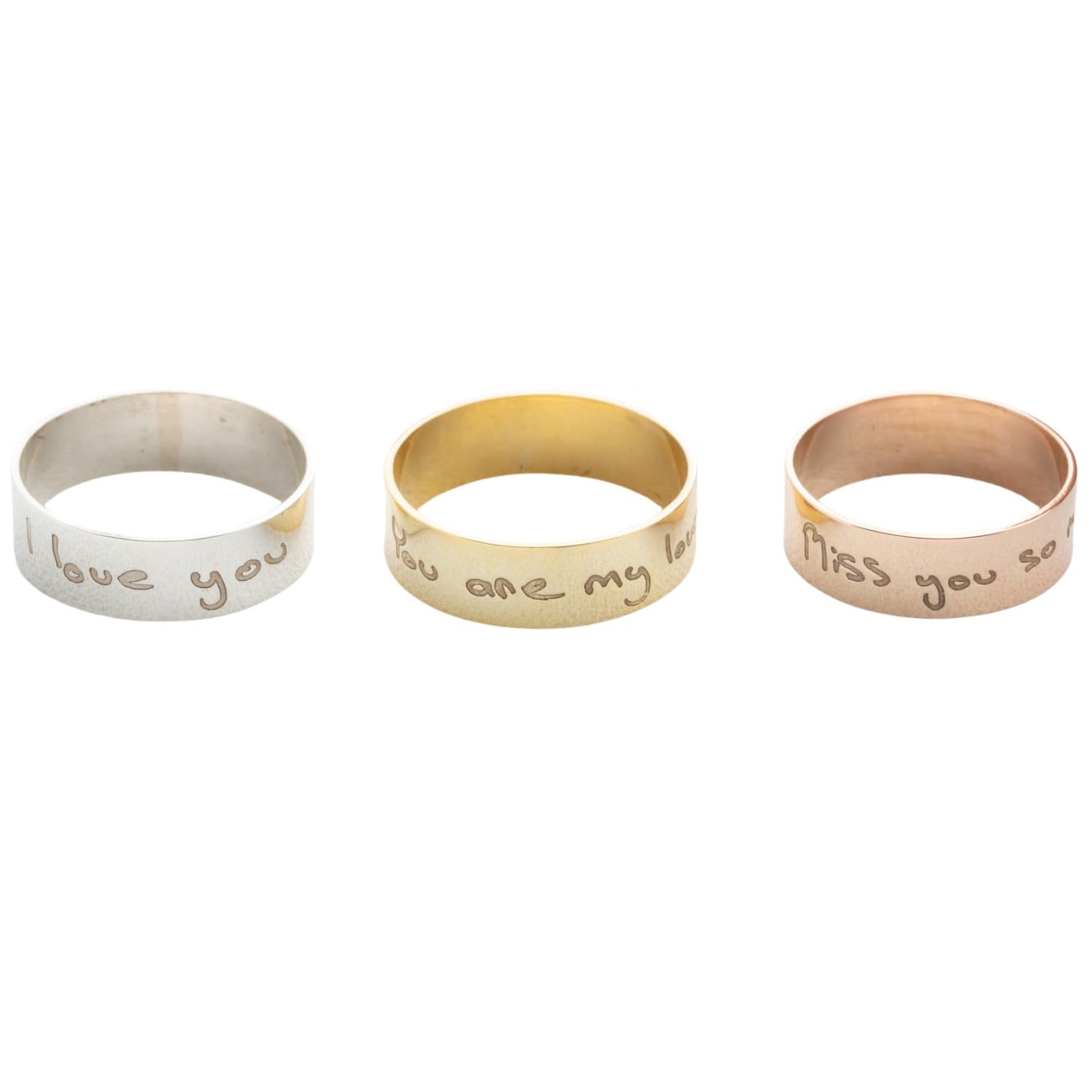 Personalized Ring with Love Message for Women, 925 Sterling Silver